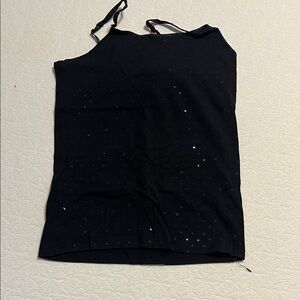Women’s Black Sequin Cami Tank Top
